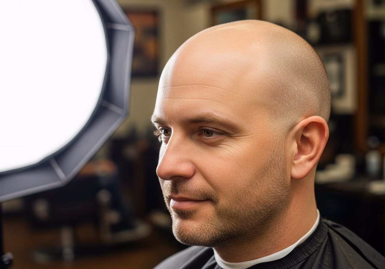 Clean Bald Fade Embrace — for men experiencing hair loss or thinning in 2026