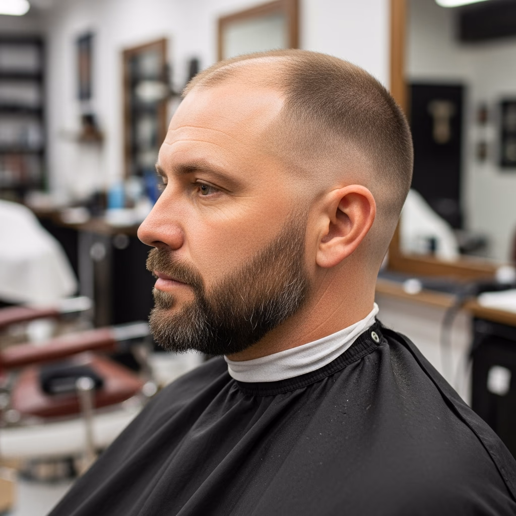 Full Buzz Defined Beard Embrace — for men experiencing hair loss or thinning in 2026
