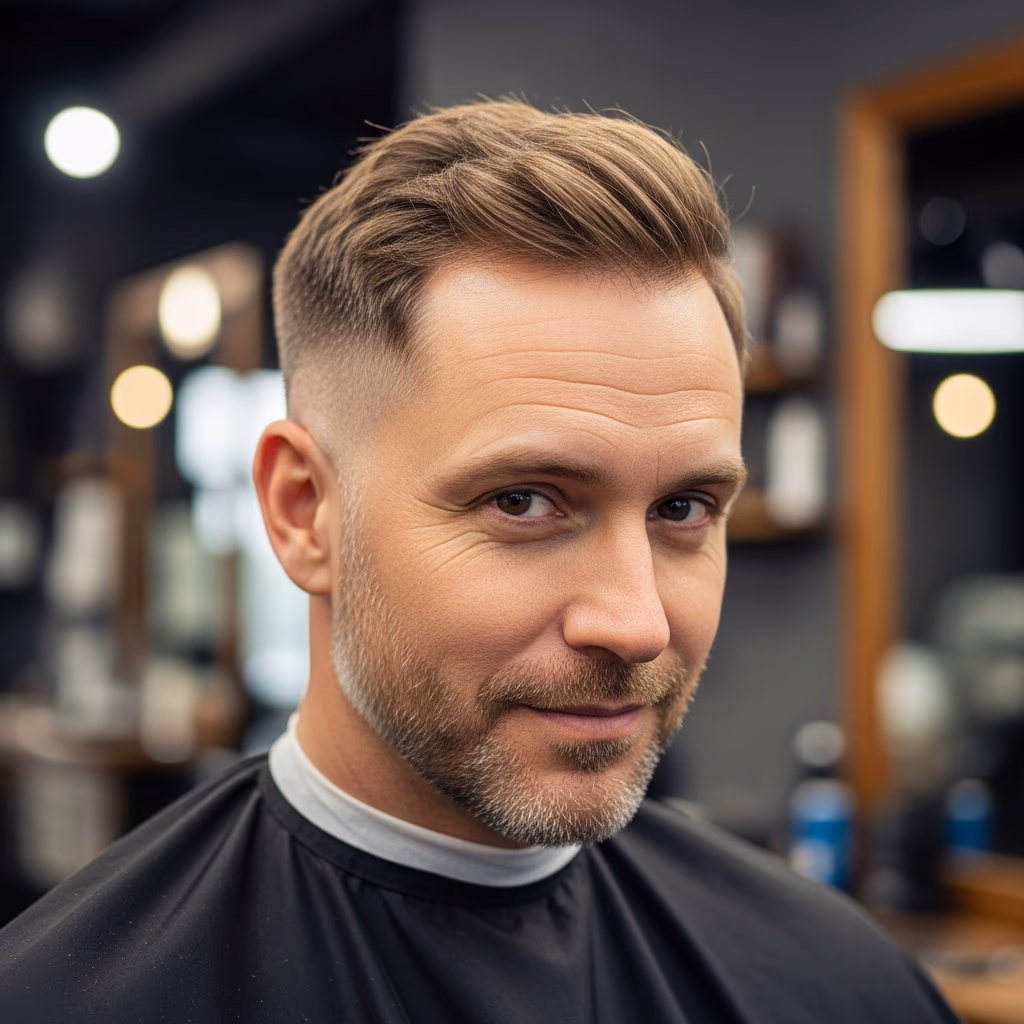 Low Taper Crown Lift Hide — for men experiencing hair loss or thinning in 2026