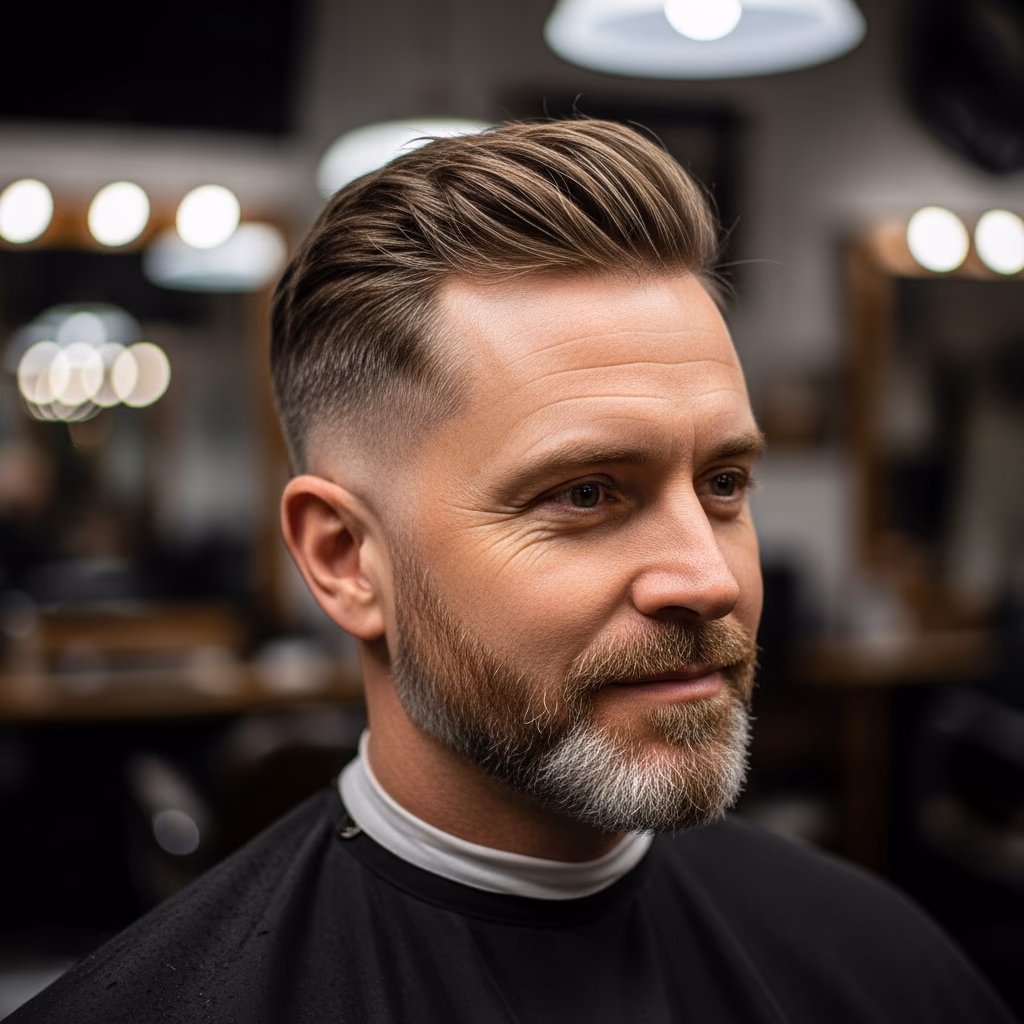 Mid Fade Crown Texture Hybrid — for men experiencing hair loss or thinning in 2026