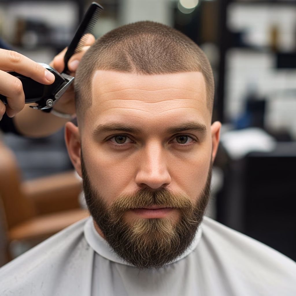 Modern Buzz Beard Design Embrace — for men experiencing hair loss or thinning in 2026