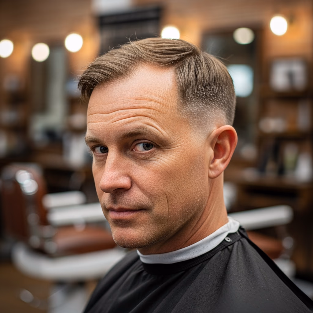 Soft Side Swept Fringe Hide — for men experiencing hair loss or thinning in 2026
