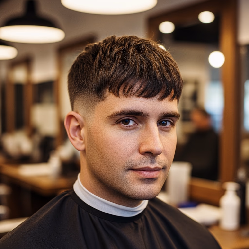 Textured Forward Fringe Crop Hide — for men experiencing hair loss or thinning in 2026