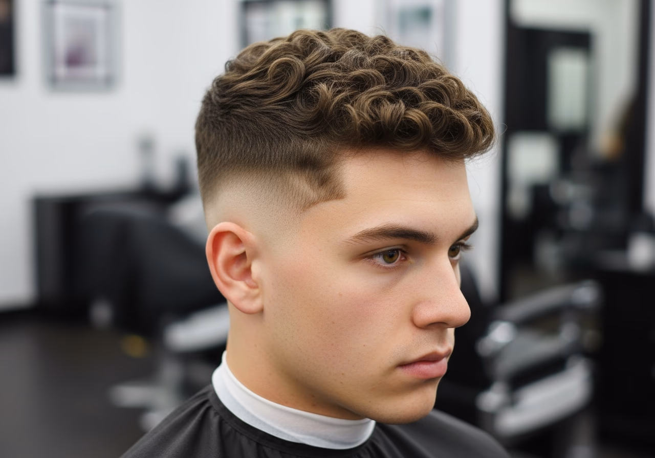 Mid Fade Broccoli Curls — broccoli cut for men in 2026