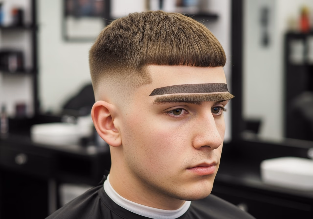 Caesar Cut with Burst Fade — caesar cut for men in 2026