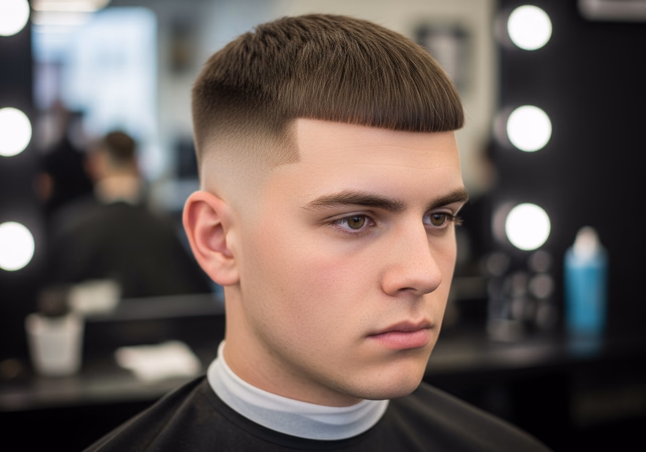 Caesar Cut with Drop Fade — caesar cut for men in 2026