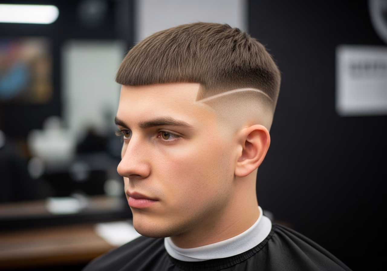 Caesar Cut with Line Up — caesar cut for men in 2026