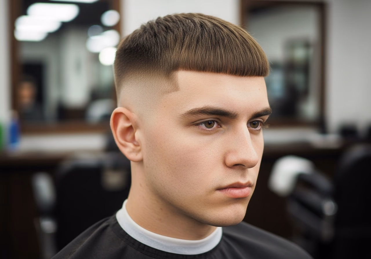 Caesar Cut with Mid Fade — caesar cut for men in 2026