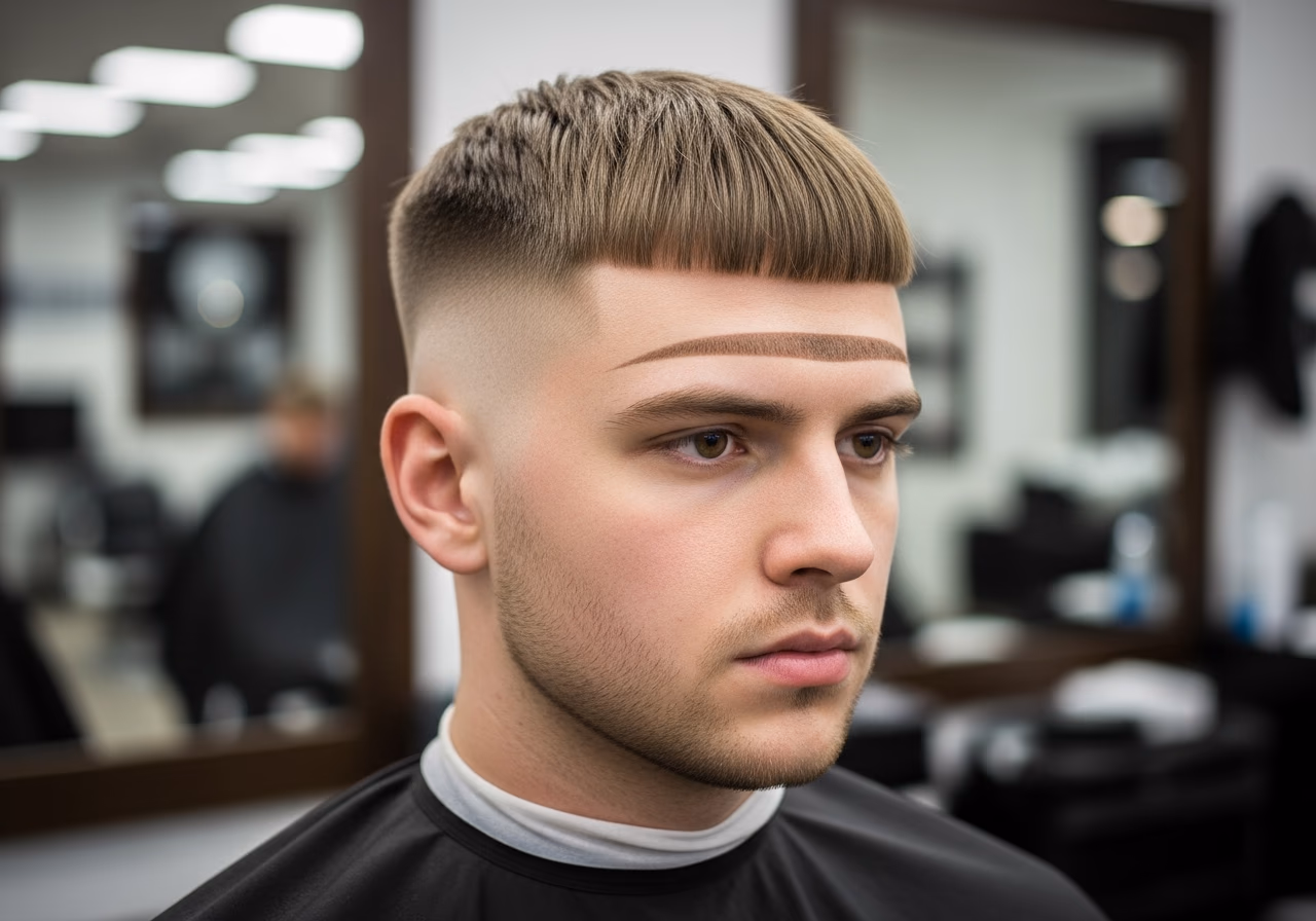 Caesar Cut with Side Swept Fringe — caesar cut for men in 2026