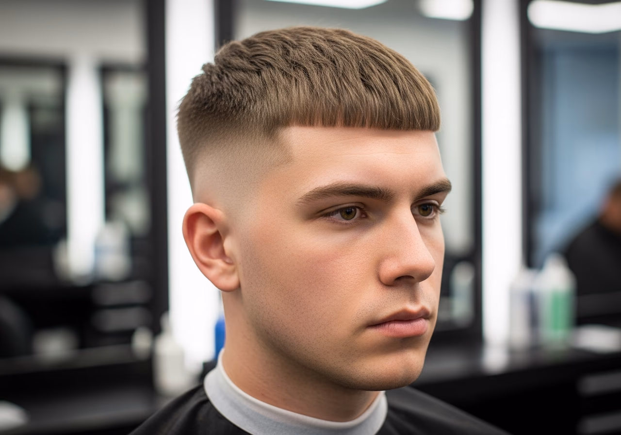 Caesar Cut with Textured Fringe — caesar cut for men in 2026