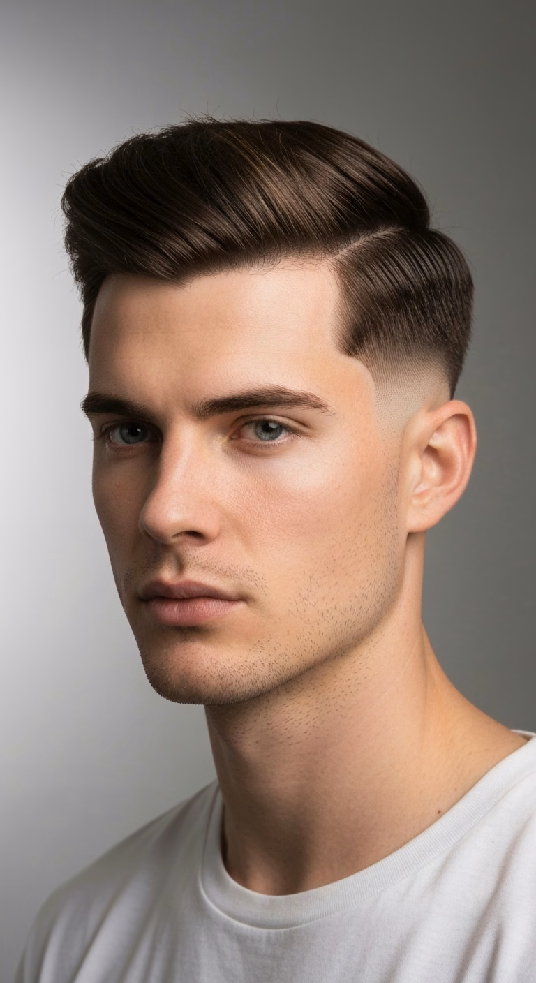Oval Face Center Part