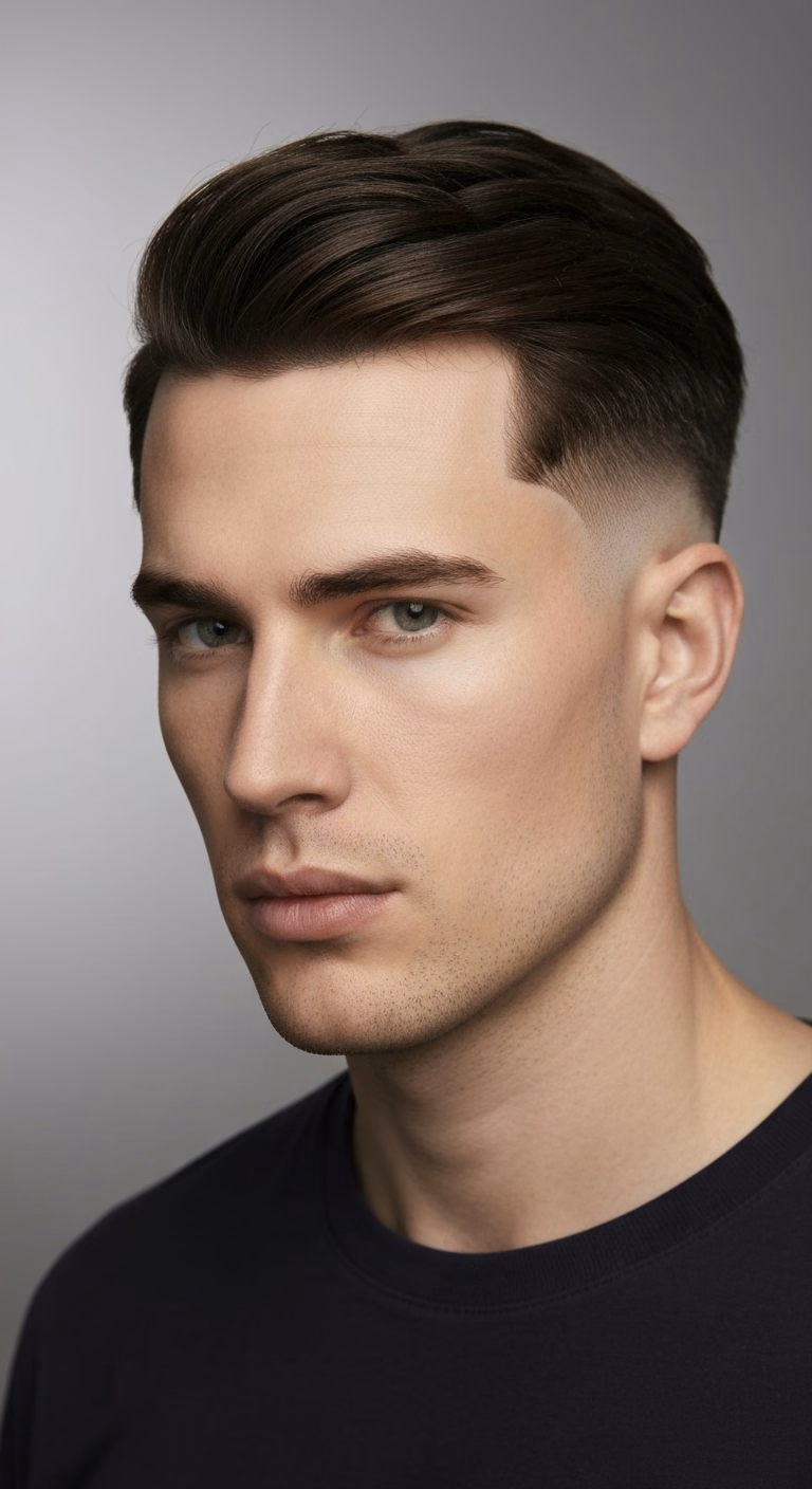 Round Face Center Part