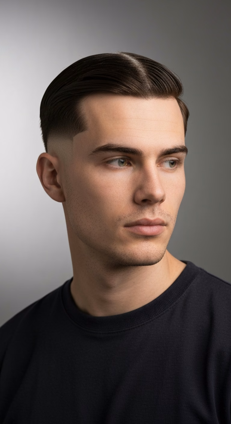 Straight Center Part