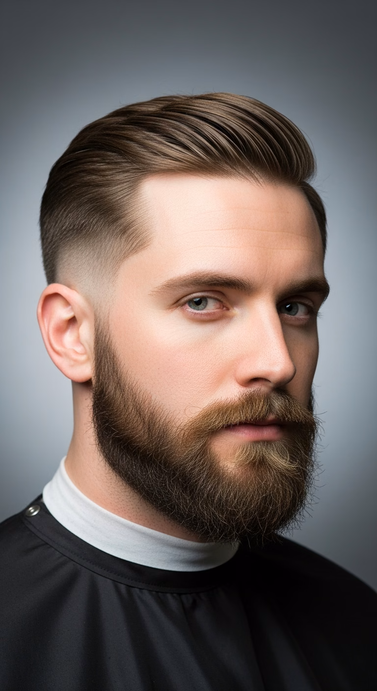 Beard Pairing Classic Side Part