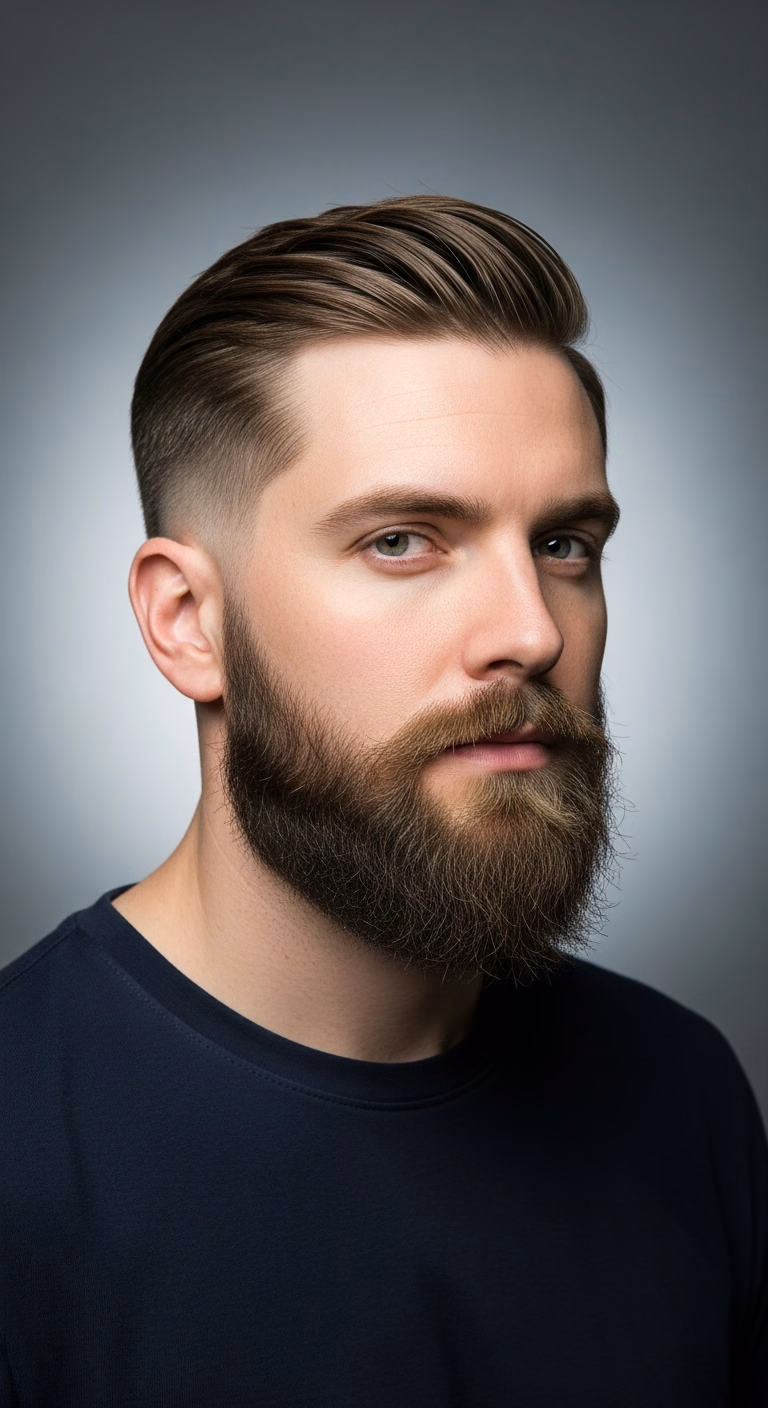 Bearded Classic Side Part
