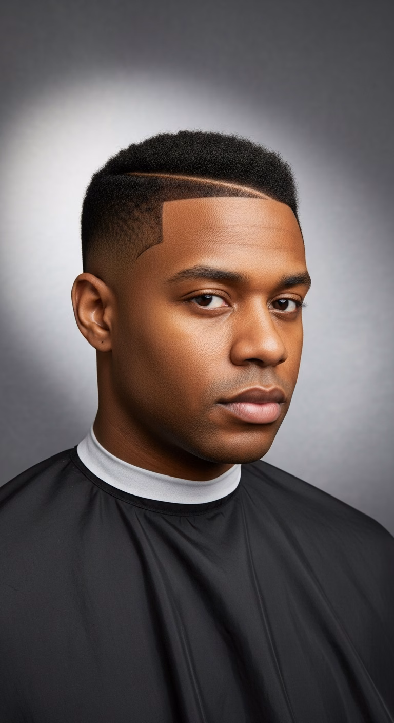 Black Men Classic Side Part