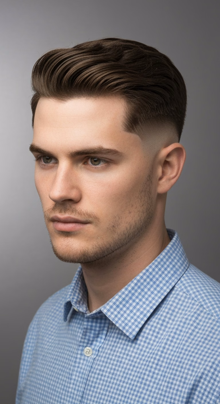 Burst Fade Classic Side Part