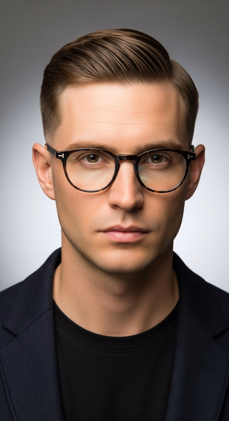 Diamond Face Classic Side Part