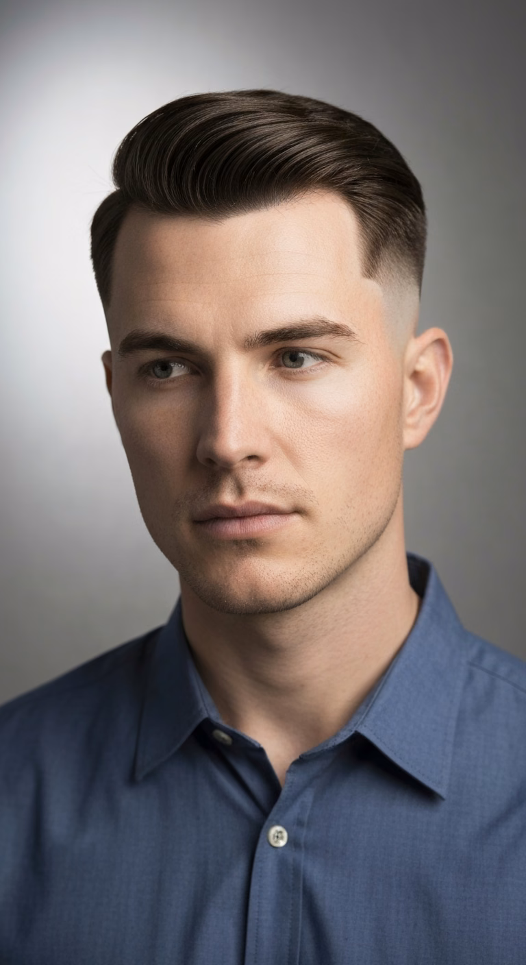 Drop Fade Classic Side Part