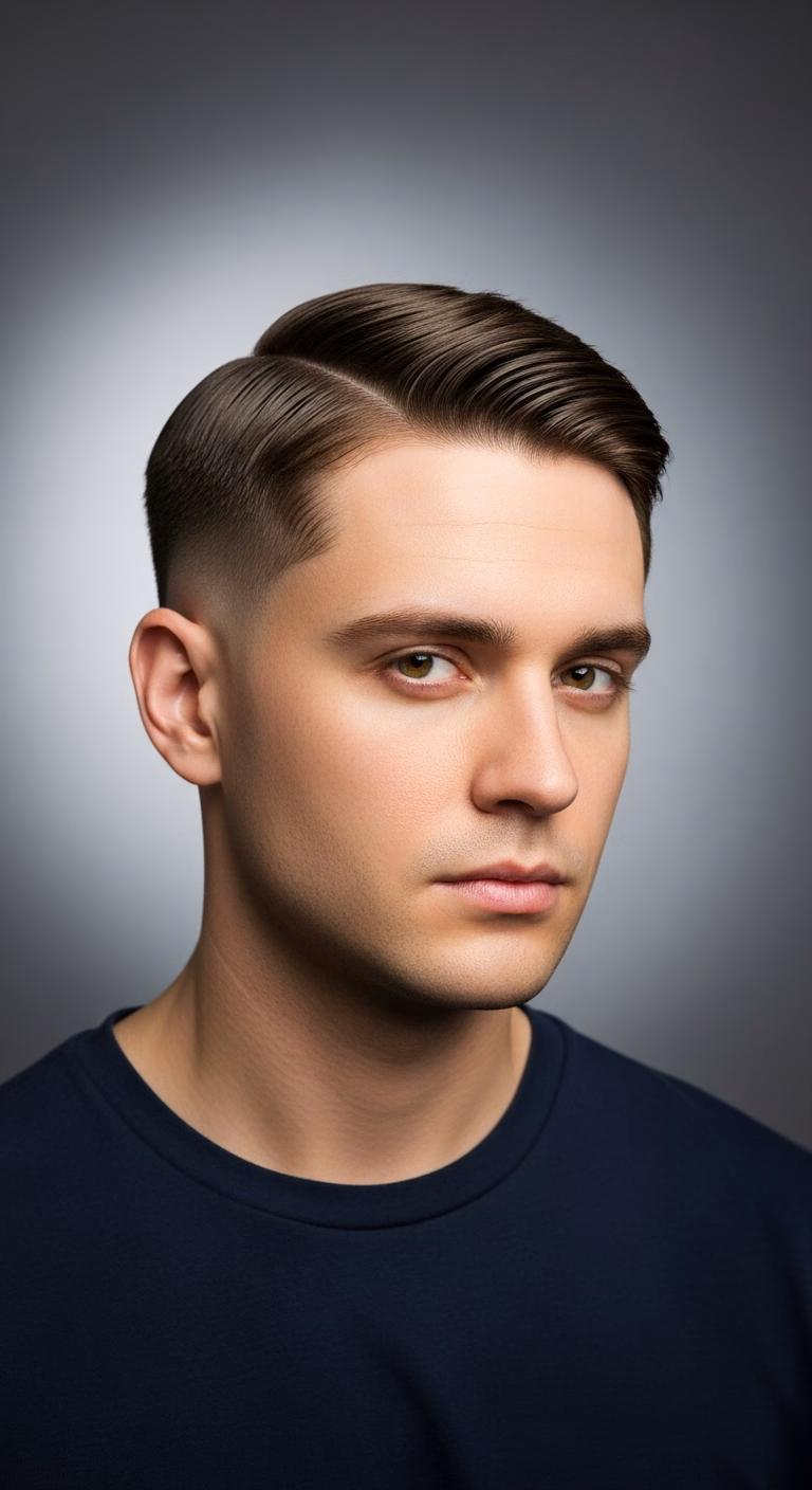 Heart Face Classic Side Part