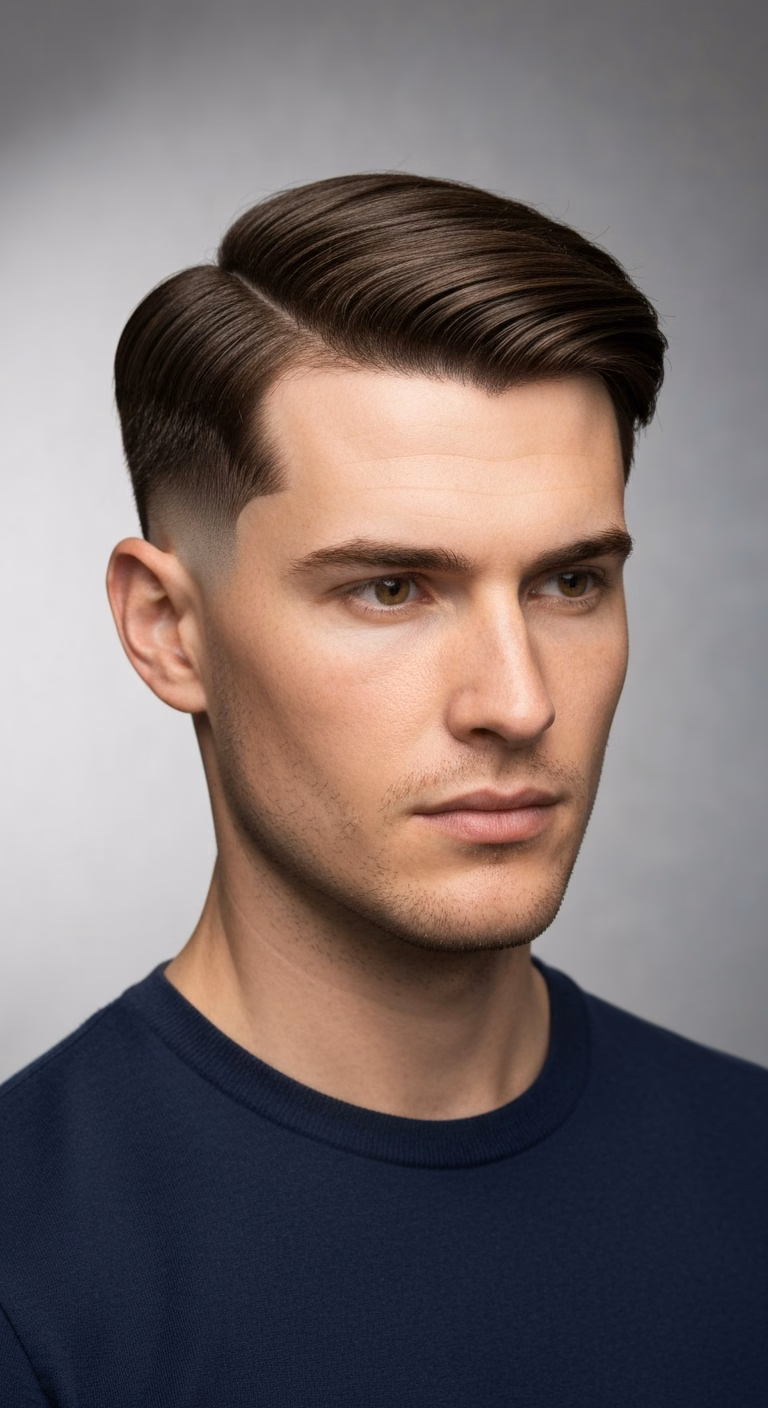 Straight Classic Side Part