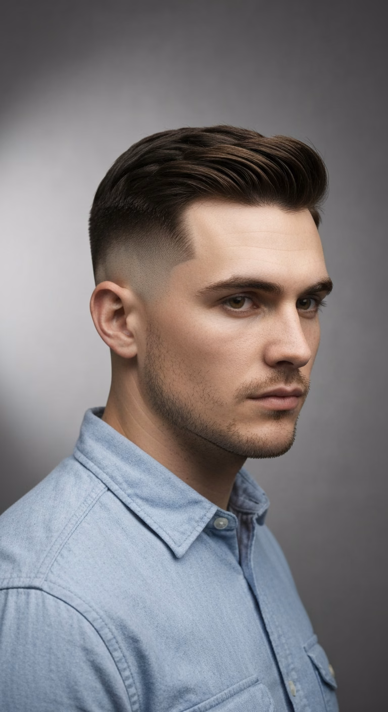 Preppy Ivy League crew cut for men – #5 fringe taper, heart face flattering 2026 vibe.