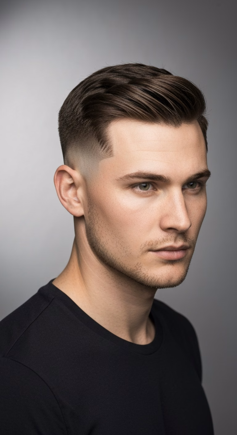 Liberty crew cut for men 2026 – #4 hard part, rectangular office staple.