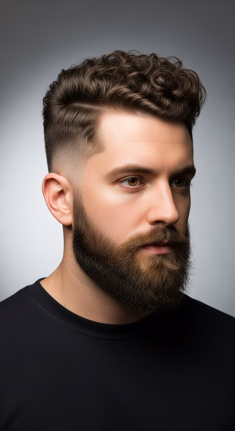 High Fade Side Swept Fringe — for men with diamond face shapes in 2026