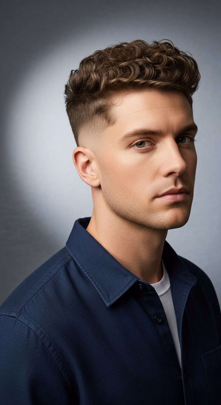 Curly Fluffy Top — curly hairstyle for men in 2026