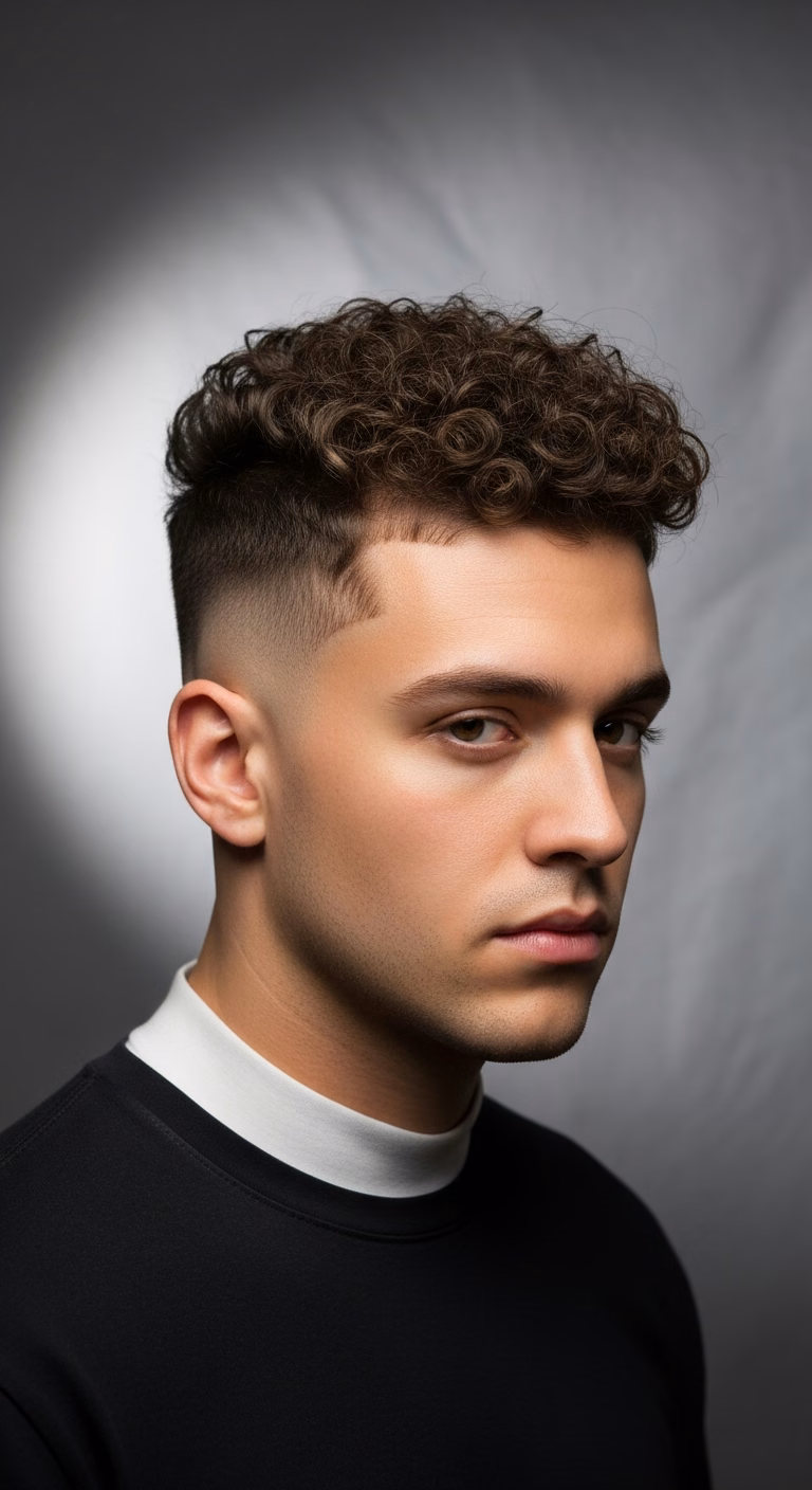 Curly Curly High Top Fade