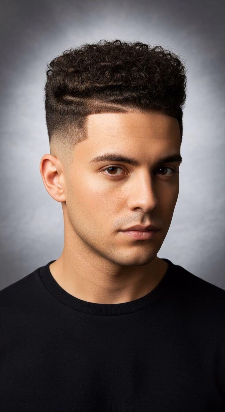 Curly Skin Fade — curly hairstyle for men in 2026