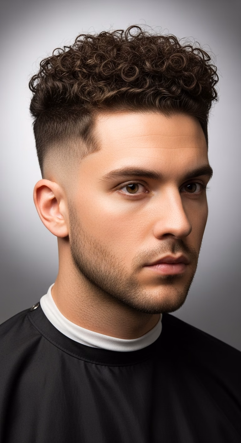 Textured Fringe High Fade — for men with round face shapes in 2026
