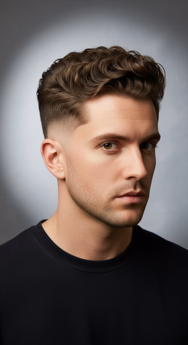 Wavy Curly High Top Fade