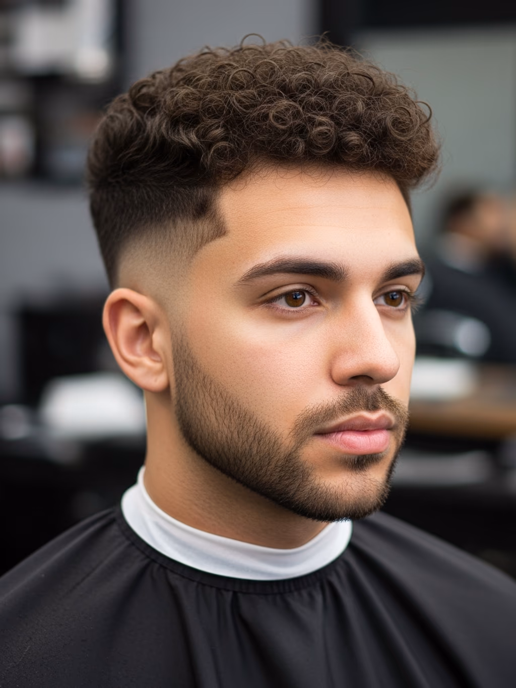 Tapered Curly High Top Fade — curly high top fade for men in 2026
