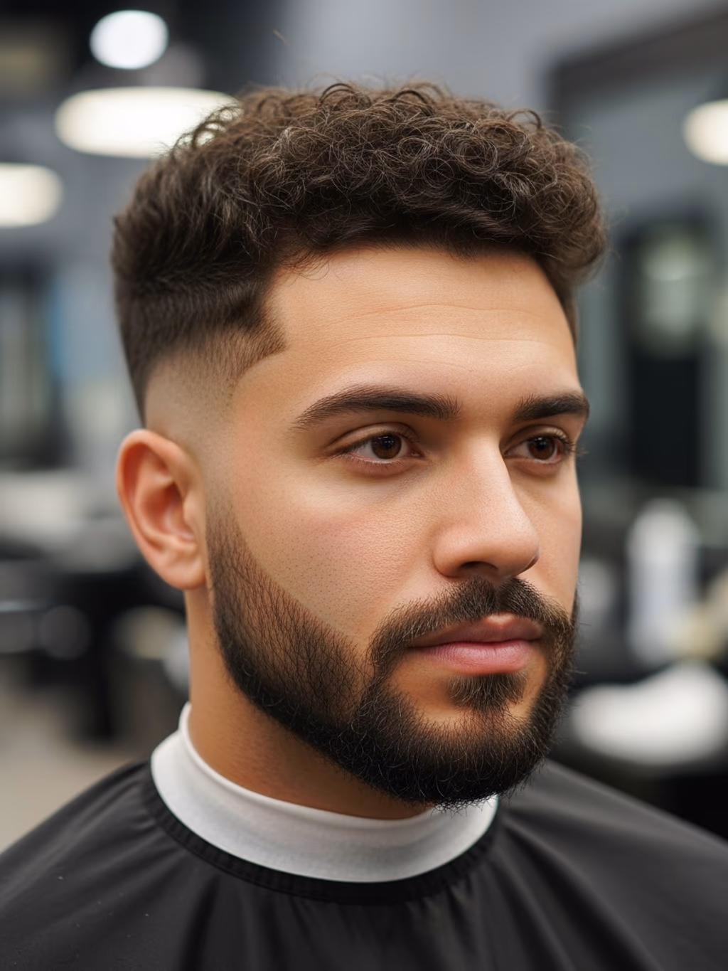 Textured Curly High Top Fade — curly high top fade for men in 2026