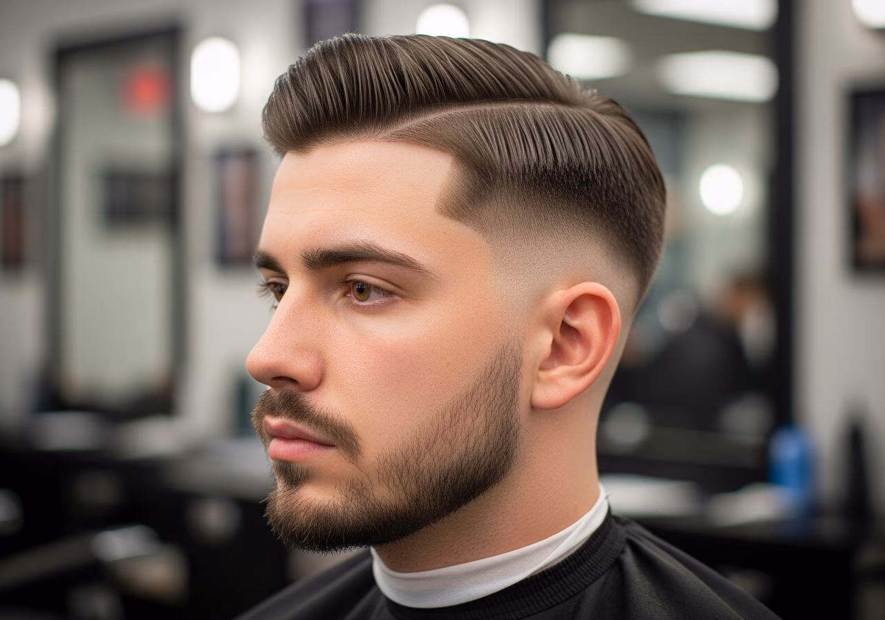 Curtains with Burst Fade — curtains haircut and middle part for men in 2026