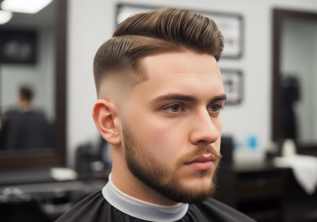 Curtains with Drop Fade — curtains haircut and middle part for men in 2026