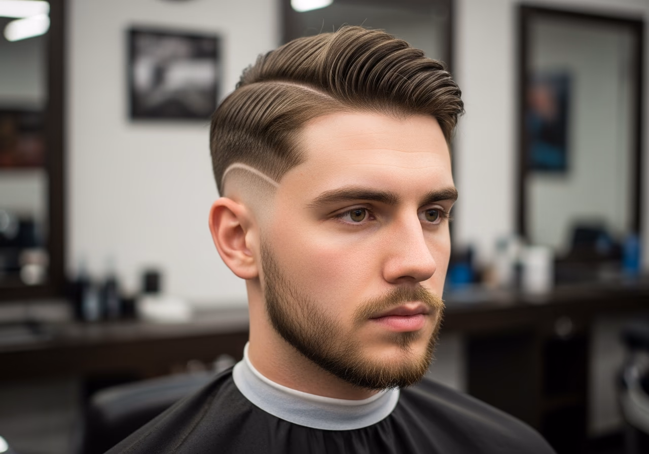 Curtains with Line Up — curtains haircut and middle part for men in 2026