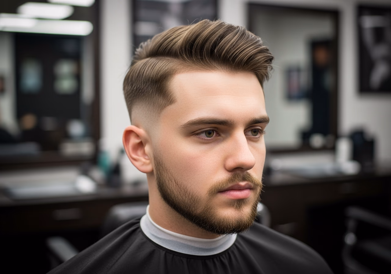 Curtains with Low Fade — curtains haircut and middle part for men in 2026