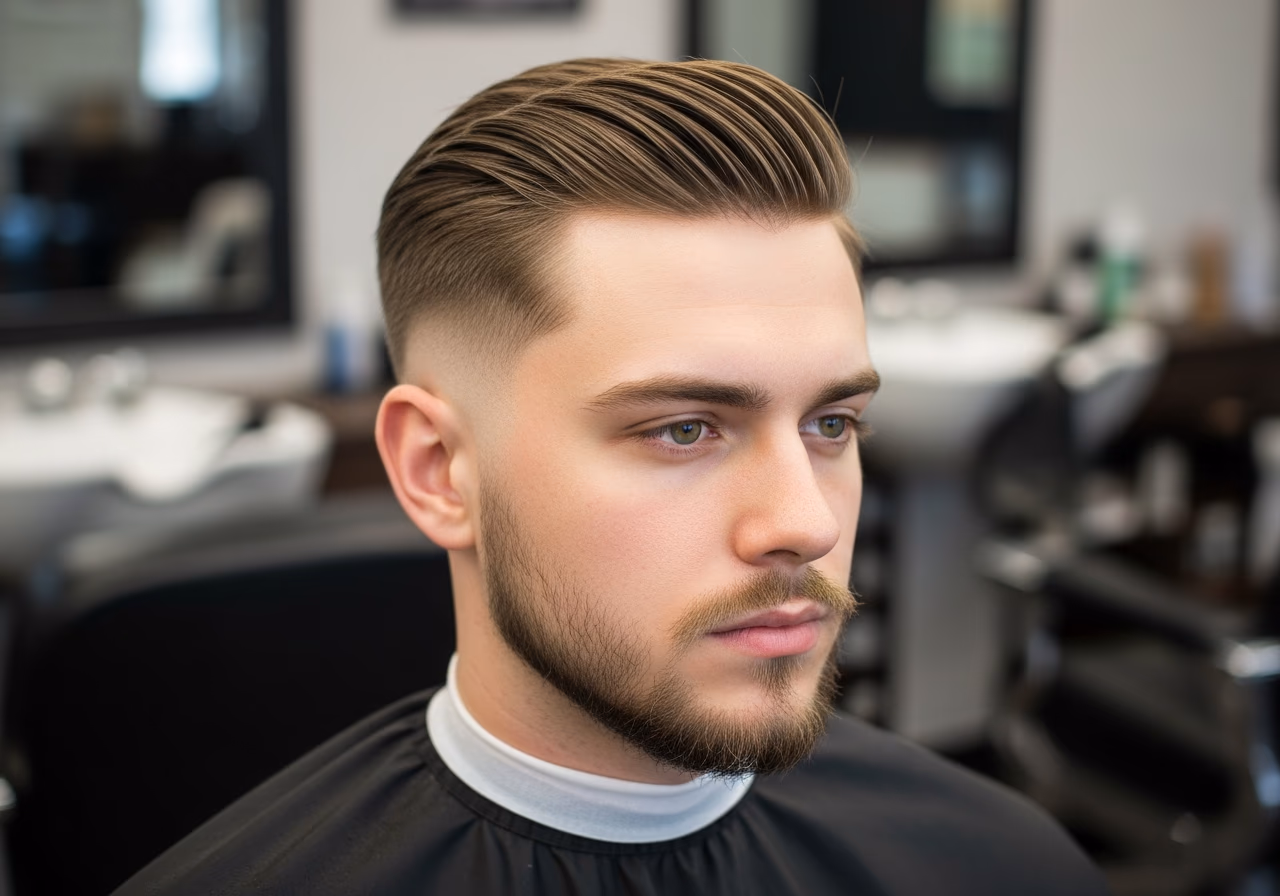 Curtains with Mid Fade — curtains haircut and middle part for men in 2026