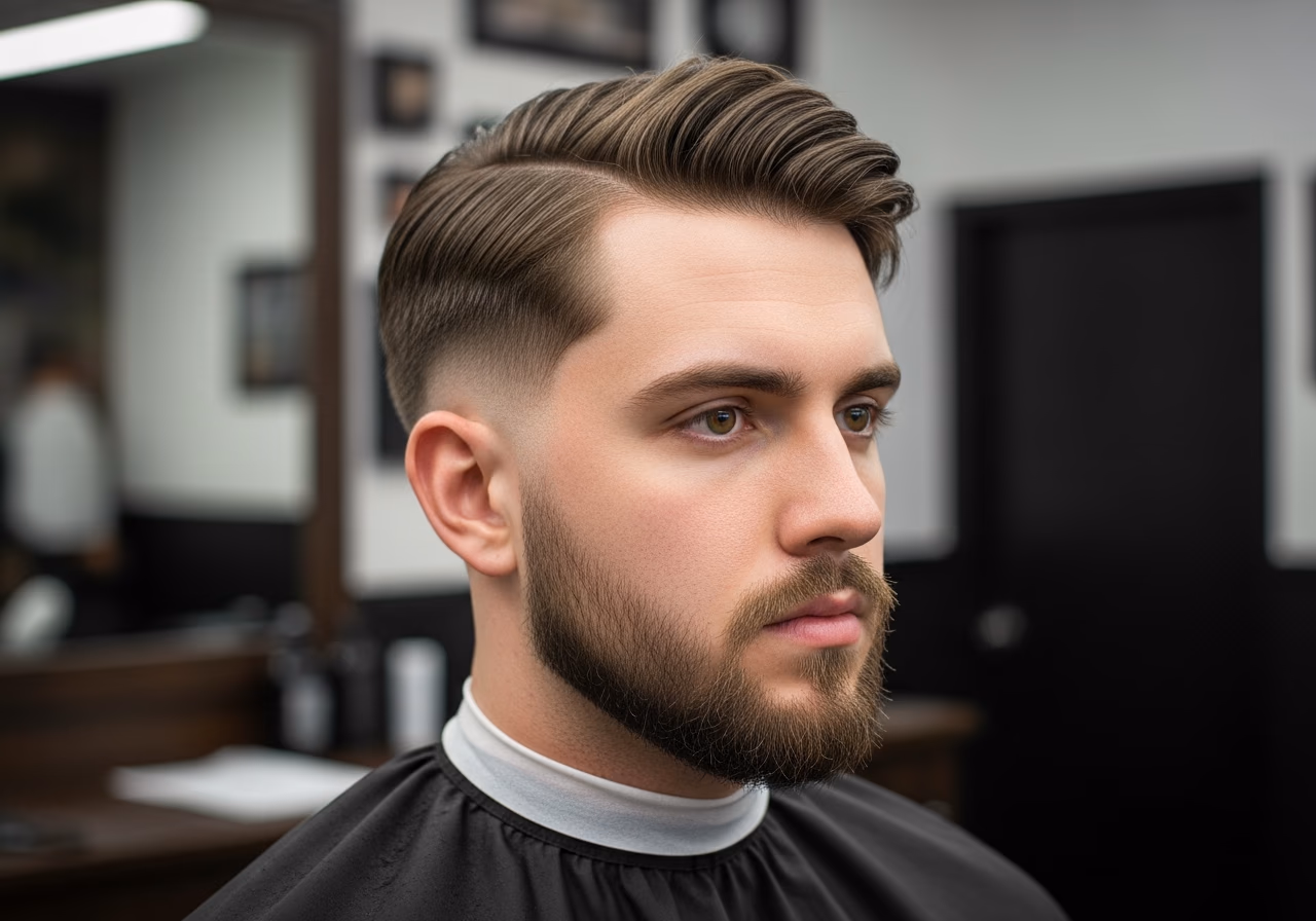 Curtains with Skin Fade — curtains haircut and middle part for men in 2026