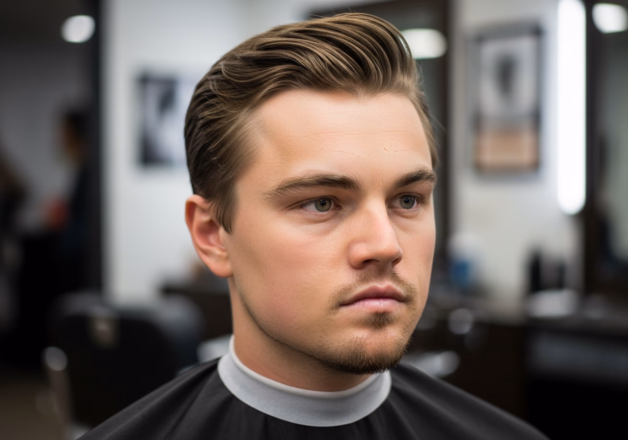 Modern Leo Curtains — curtains haircut and middle part for men in 2026