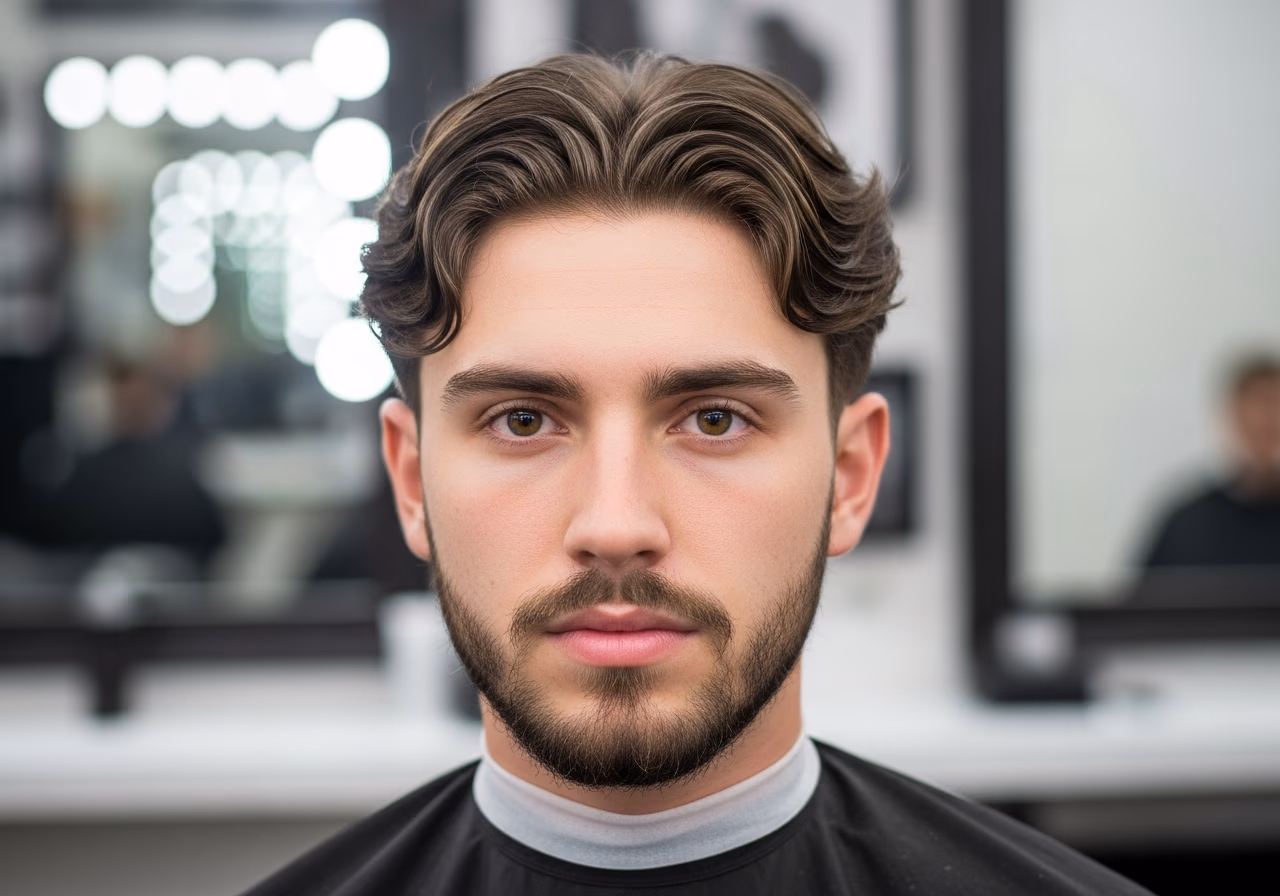 Wavy Curtains Haircut — curtains haircut and middle part for men in 2026