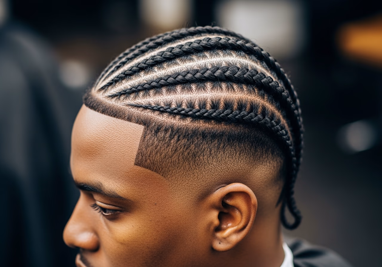 Burst Fade Cornrow Designs — for Black men in 2026