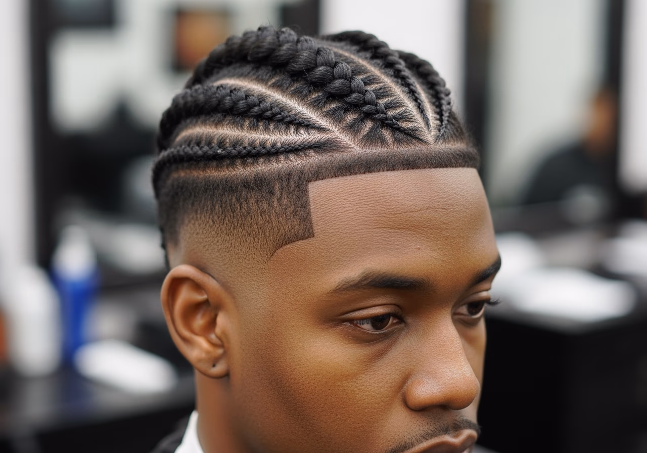 High Fade Braided Crown — for Black men in 2026