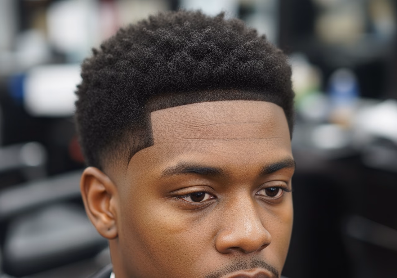 Low Fade Curtain Fringe Curls — for Black men in 2026