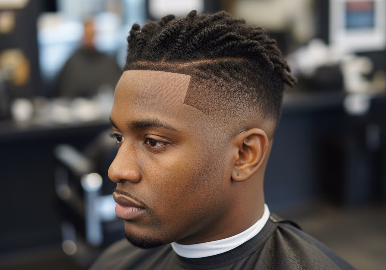 Low Fade Side Part Twists — for Black men in 2026