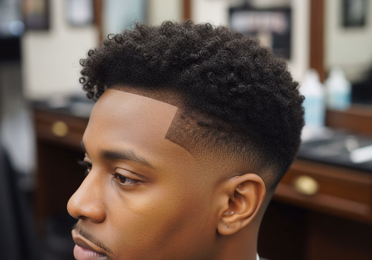 Low Taper Side Swept Curls — for Black men in 2026