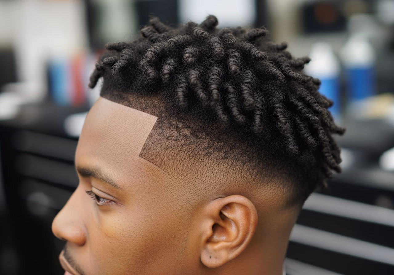 Mid Fade Finger Coil Top — for Black men in 2026