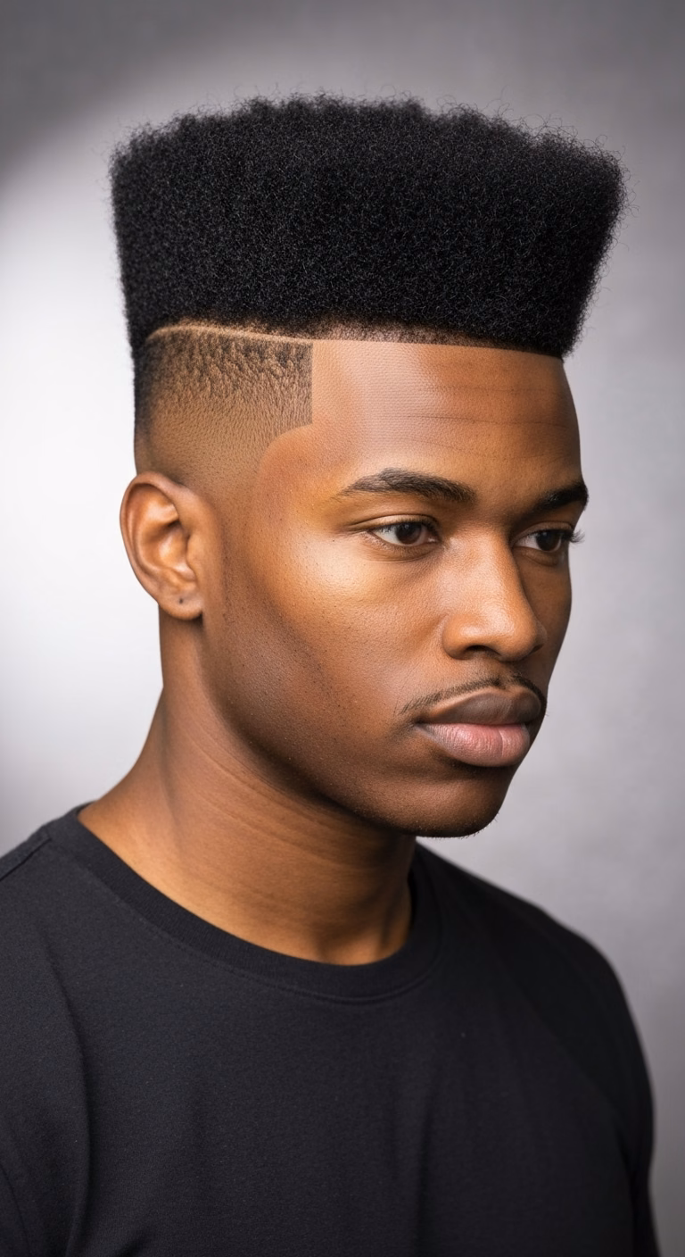 Black Men High Top Fade